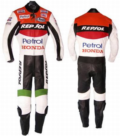 Leather Motorbike Repsol Honda Two Piece suit